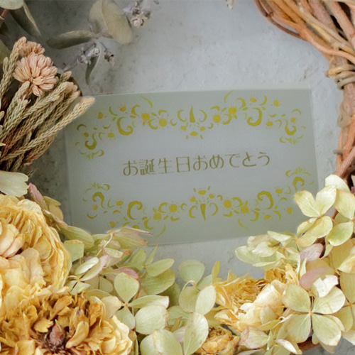 Creema限定！母の日ギフト】ミモザとオリーブのドライフラワーリース