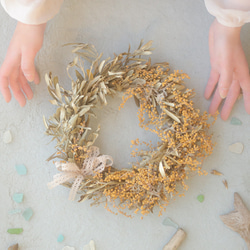 Creema限定！母の日ギフト】ミモザとオリーブのドライフラワーリース