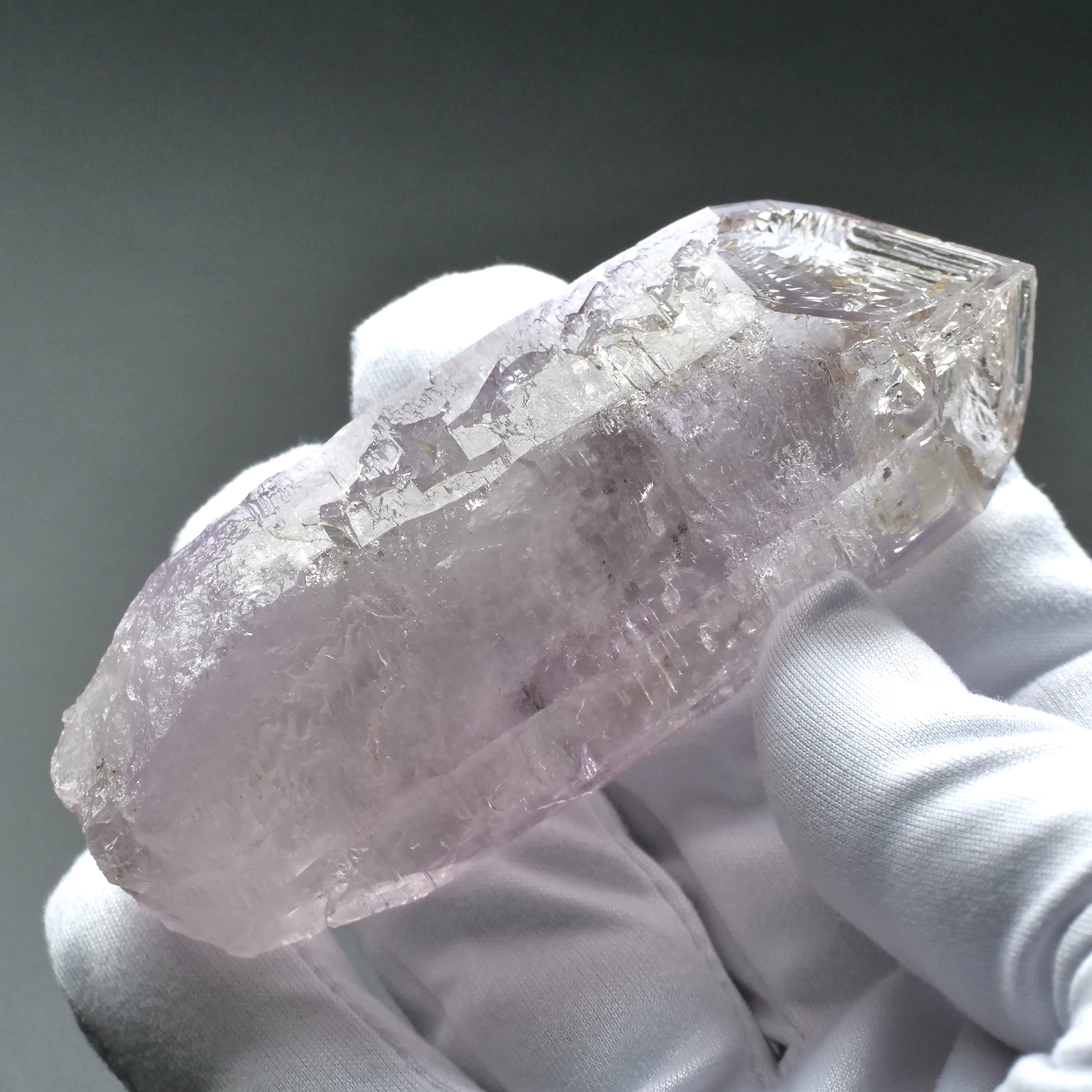 【鉱物 標本 骸晶 紫水晶 結晶 原石】メキシコ ベラクルス 大きな アメジスト スケルタル 86mm 100g