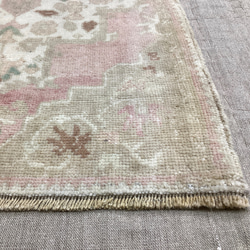 手織りトルコ絨毯 95x51cm ヴィンテージラグ 3枚目の画像