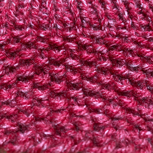 体に沿うネックウォーマー ＊ NEWメランジアクリル・レッド