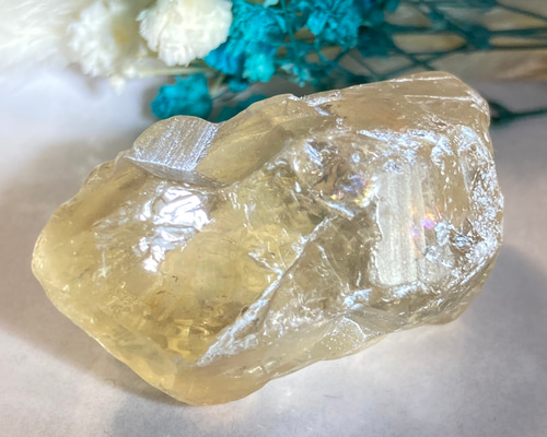 レインボー✨ 非加熱 天然シトリン 原石 ラフストーン 天然石 東洋