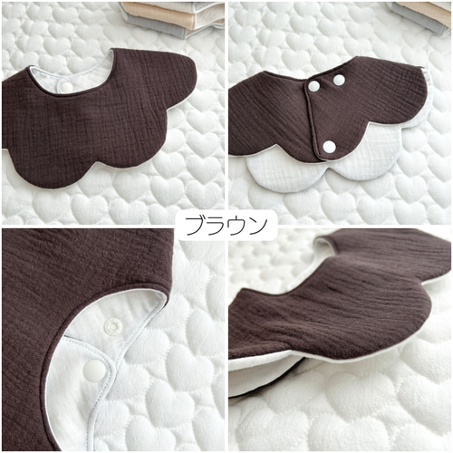 1番人気！名前刺繍 ぽこぽこガーゼの無地スタイ｜名入れ可｜ギフト