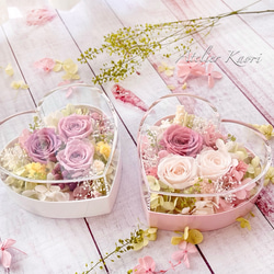 ハート型BOXのフラワーアレンジ 母の日にも〜 誕生日 結婚祝い 引越し