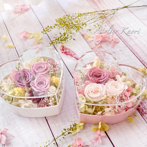 ハート型プリザーブドフラワーアレンジメント 【公式通販】