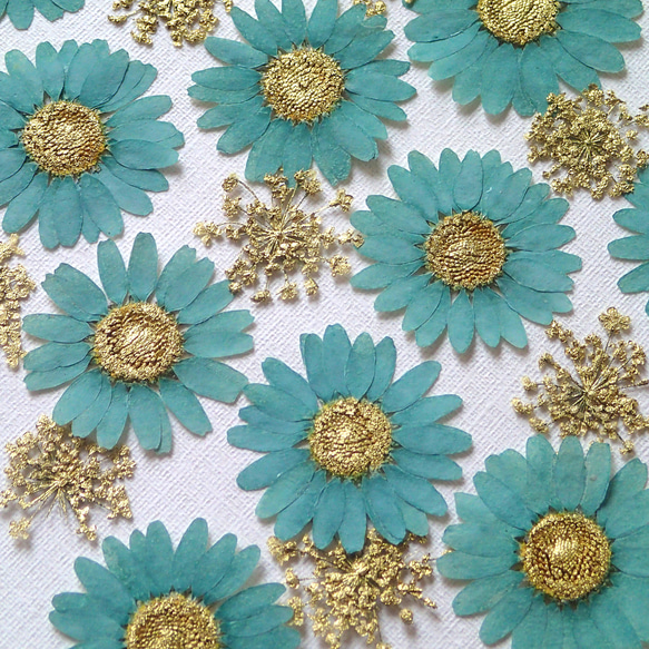 ノースポールの押し花セット＜ターコイズグリーン＆ゴールド＞ その他