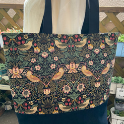 ウィリアム・モリス いちご泥棒 肩掛けトート トートバッグ akenta