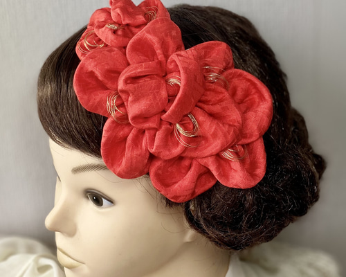 Pinnaーhandmadeーさま 確認用 ヘッドドレス 2点セット 赤 即納 子供 キッズ ヘアピン 赤 ヘッドドレス パーティー 子ども ヘア