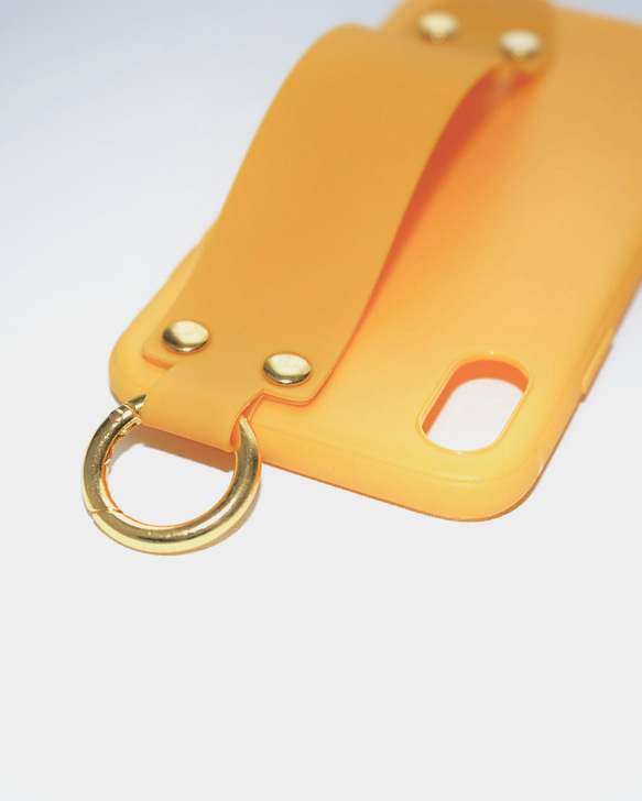 Ring Karabiner&Band iPhone Case (yellow) スマートフォングッズ イエロー 黄色 6枚目の画像