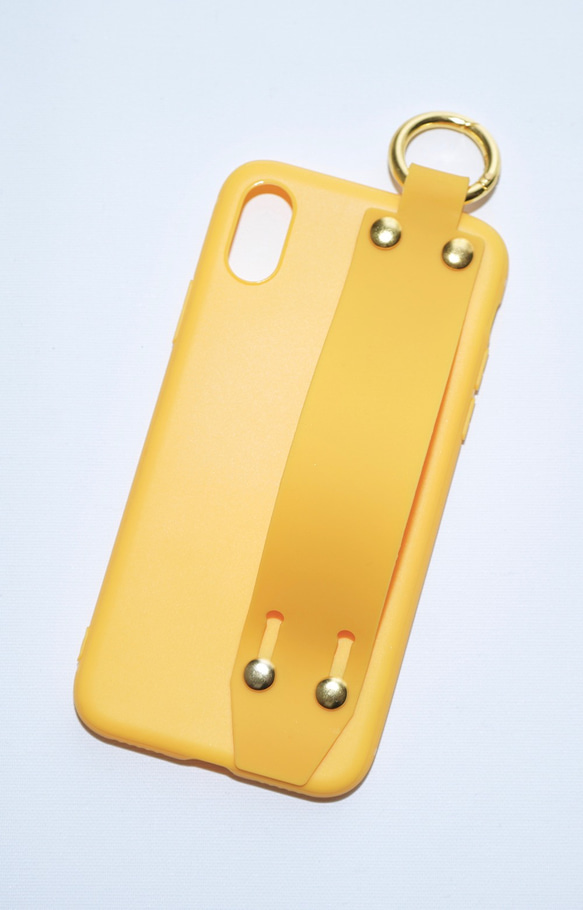 Ring Karabiner&Band iPhone Case (yellow) スマートフォングッズ イエロー 黄色 9枚目の画像
