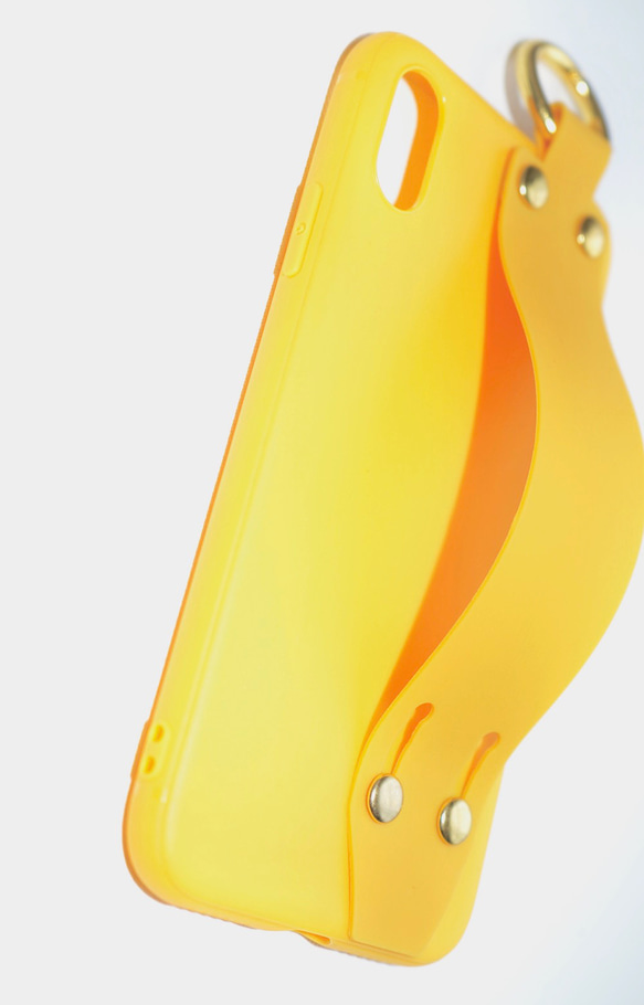 Ring Karabiner&Band iPhone Case (yellow) スマートフォングッズ イエロー 黄色 8枚目の画像
