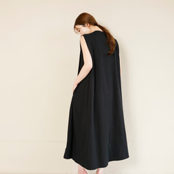 コットン100% ショルダータック カットソー ノースリーブ ワンピース 20枚目の画像