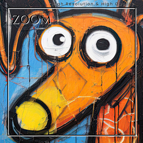 ストリートドッグ - ダックスフンド犬 No.1】抽象画 現代アート