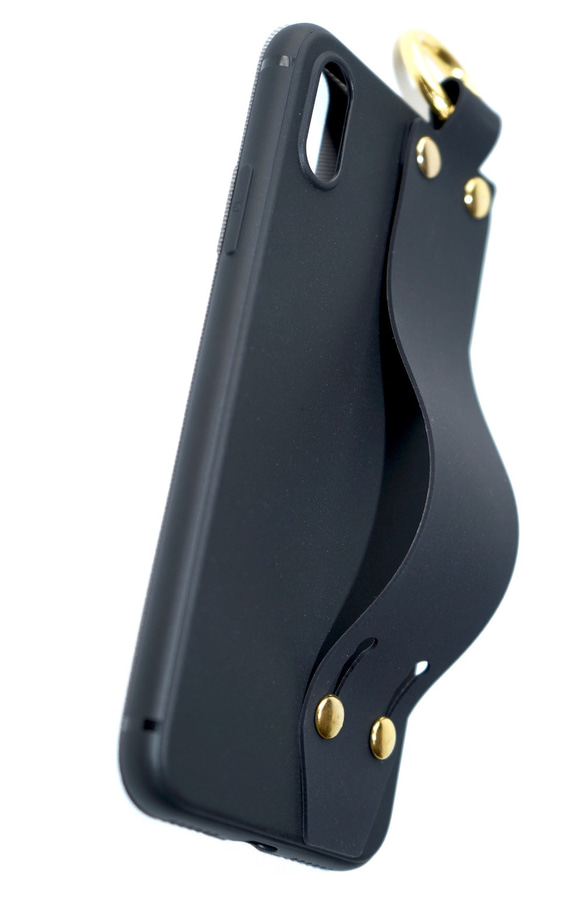 Ring Karabiner&Band iPhone Case (black) スマートフォングッズ ブラック 黒 10枚目の画像