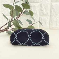 ラスト1点！ミナペルホネン dopタンバリン メガネケース navy メガネ