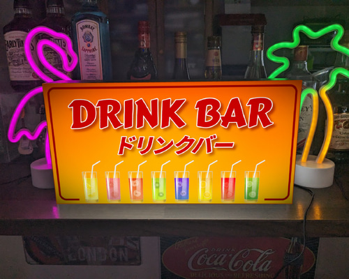 【Lサイズ】食べ放題 飲み放題 飲食店 店舗 看板 置物 雑貨 ライトBOX Lサイズ】飲食店ビル 会館ビル 酒 昭和レトロ 看板 置物 雑貨