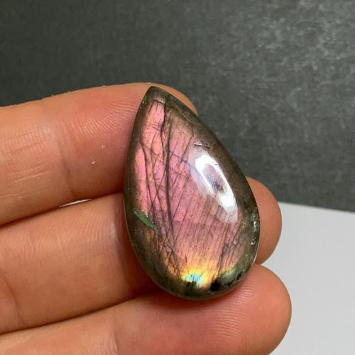 ピンクラブラドライト[705] 32x18mm 32Cts 天然石 ／ ルース