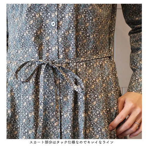 ❣️本日限定sale❣️リバティ生地使用 タックワンピース ❣️本日限定sale❣️リバティ生地使用 タックワンピース