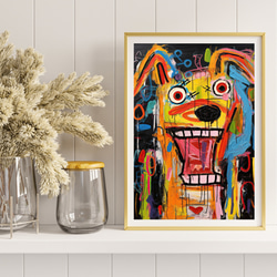 【ストリートドッグ - ゴールデンレトリバー犬 No.4】抽象画 現代アートポスター 犬の絵 犬の絵画 犬のイラスト 8枚目の画像