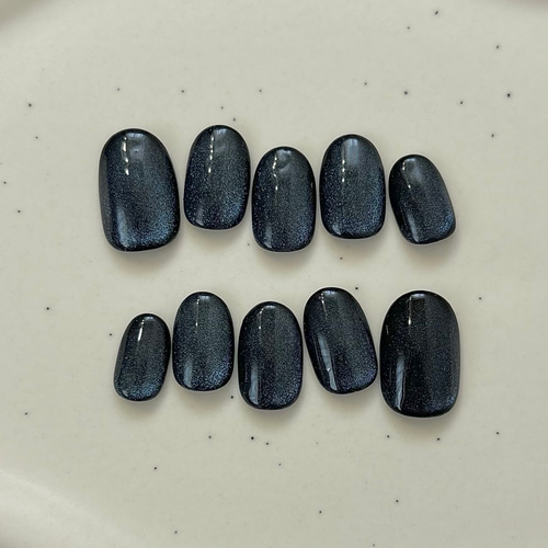 No.10 深海 ダークブルー マグネットネイル /キラキラネイル/ブルー