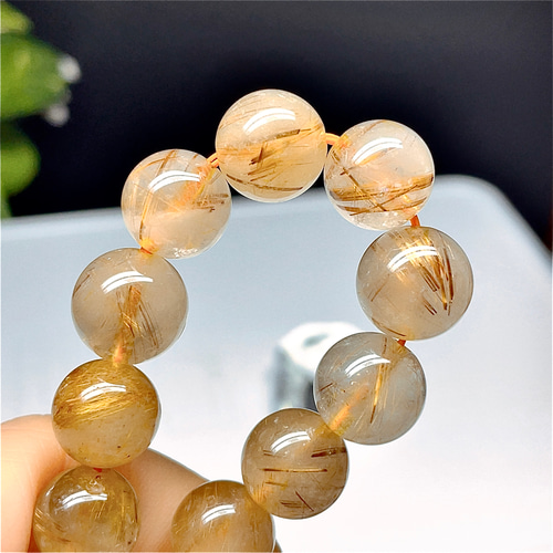 M-14タイチンルチルスフィア 丸玉 天然石 クリスタル タイチンルチル