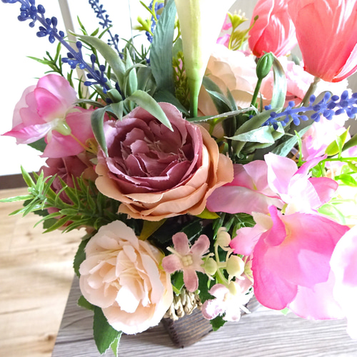 高さ32cm豪華! まるで生花のようなアレンジメント『春の超早割