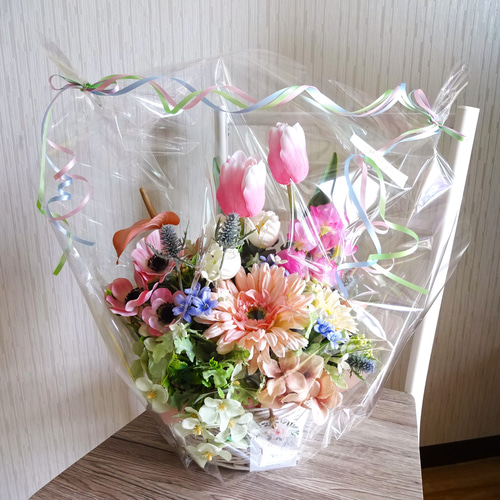 高さ32cm豪華! まるで生花のようなアレンジメント『春の超早割