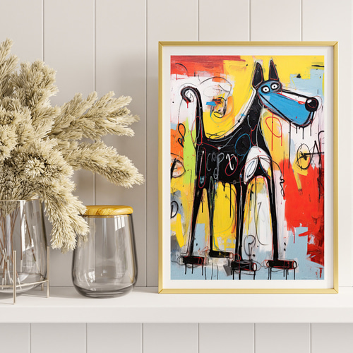 愛犬を現代アートに」愛犬を色鮮やかにキャンバス描く、世界で1枚だけ