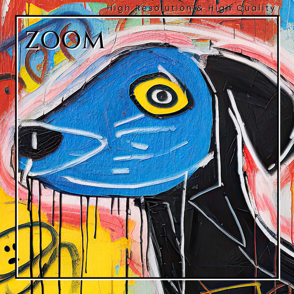 【ストリートドッグ - ラブラドールレトリバー犬 No.4】抽象画 現代アートポスター 犬の絵 犬の絵画 犬のイラスト 3枚目の画像