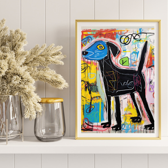 【ストリートドッグ - ラブラドールレトリバー犬 No.4】抽象画 現代アートポスター 犬の絵 犬の絵画 犬のイラスト 8枚目の画像