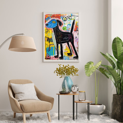 【ストリートドッグ - ラブラドールレトリバー犬 No.4】抽象画 現代アートポスター 犬の絵 犬の絵画 犬のイラスト 7枚目の画像