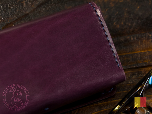 【高級仕様】ルガトショルダーメガネケース　パープル 6枚目の画像