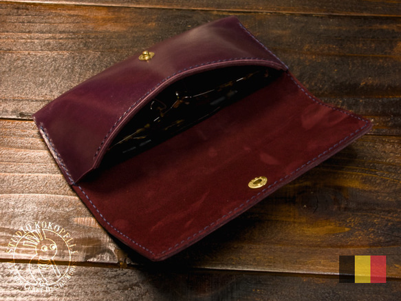 【高級仕様】ルガトショルダーメガネケース　パープル 1枚目の画像