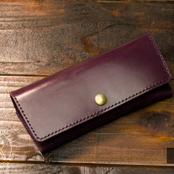 【高級仕様】ルガトショルダーメガネケース　パープル 2枚目の画像