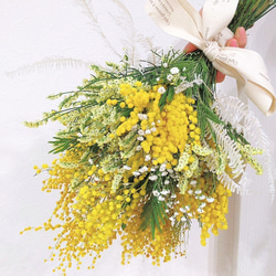 2026販売早期予約！ミモザのスワッグ♡ドライフラワーミモザ花束