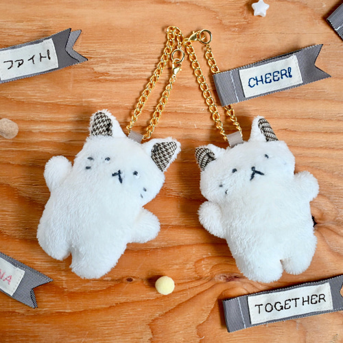 ベビねこちゃんバッグチャーム（オプションでネーム入れor応援