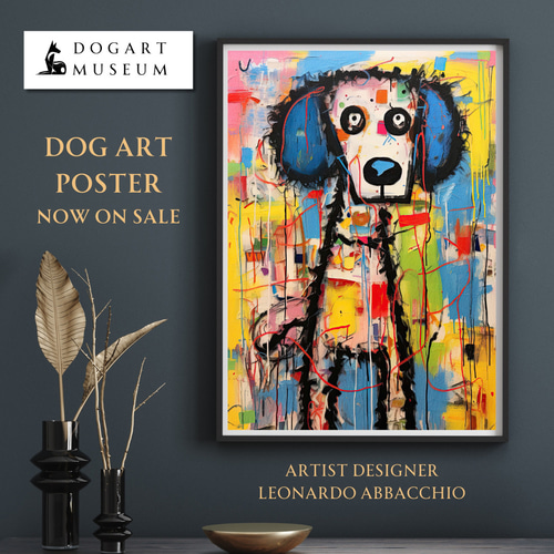 ストリートドッグ - トイプードル犬 No.3】抽象画 現代アート
