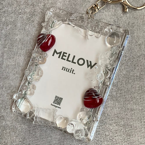 B8トレカキーホルダー】硬質ケース 『 sweet 』chocolate/clear/透明