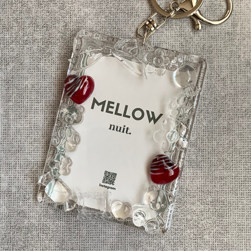 B8トレカキーホルダー】硬質ケース 『 sweet 』chocolate/clear/透明