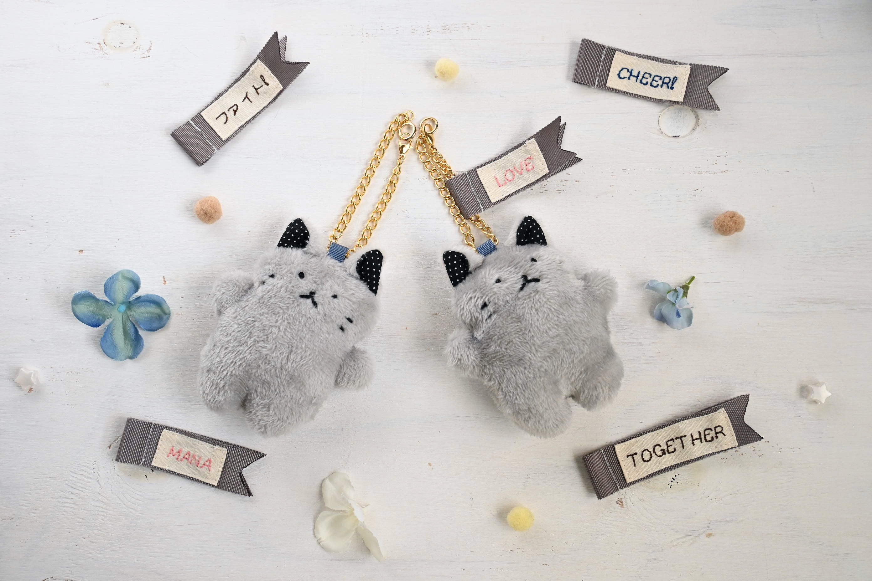 ②カーネーションねこちゃん　チャーム　5匹 超 安いファッション - ②カーネーションねこちゃん チャーム 5匹