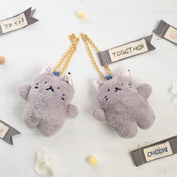ベビねこちゃんバッグチャーム（オプションでネーム入れor応援