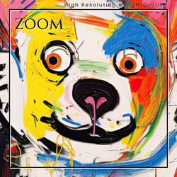 【ストリートドッグ - ウェルシュコーギー犬 No.2】抽象画 現代アートポスター 犬の絵 犬の絵画 犬のイラスト 3枚目の画像