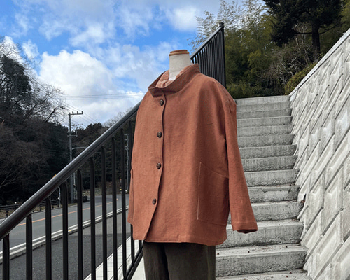 こだわりボタン柿渋染めジャケット24005 ジャケット 布一途 通販