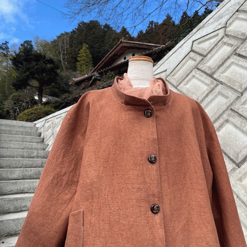 こだわりボタン柿渋染めジャケット24005 ジャケット 布一途 通販