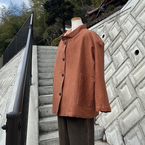 こだわりボタン柿渋染めジャケット24005 ジャケット 布一途 通販