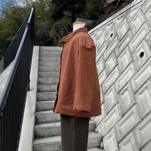 こだわりボタン柿渋染めジャケット24005 ジャケット 布一途 通販