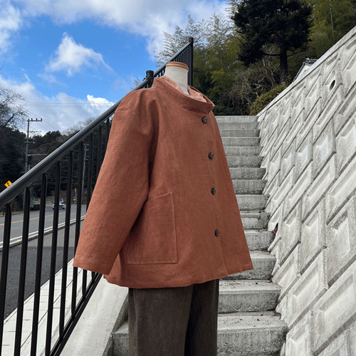 こだわりボタン柿渋染めジャケット24005 ジャケット 布一途 通販