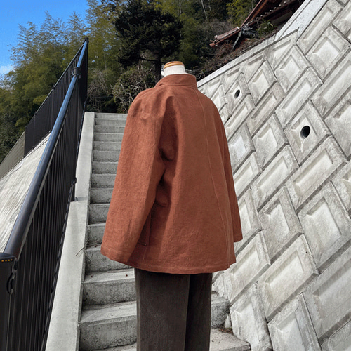 こだわりボタン柿渋染めジャケット24005 ジャケット 布一途 通販