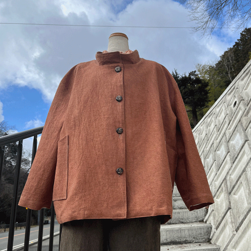 こだわりボタン柿渋染めジャケット24005 ジャケット 布一途 通販