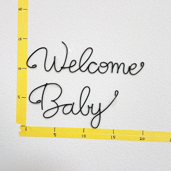 Welcome Baby　ウェルカムベビー　マタニティフォト　ニューボーンフォト　ワイヤークラフト　ワイヤーアート 2枚目の画像